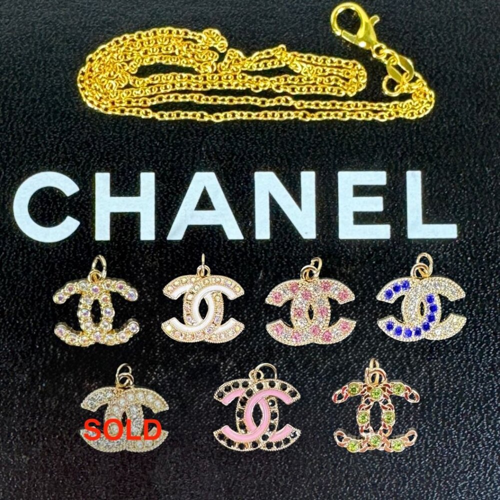 Chanel CC Charm - Authentic Charm with Unbranded Gold-tone Chain